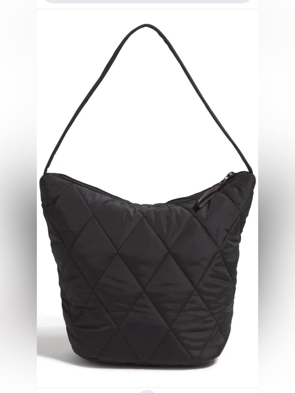 Vera Bradley outlet slouchy bucket bag in ultralight black
